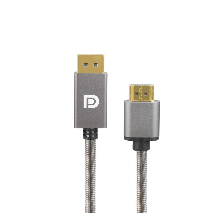 الفولاذ المقاوم للصدأ DP1.2V ذكر إلى HDMI أنثى 2.0V محول