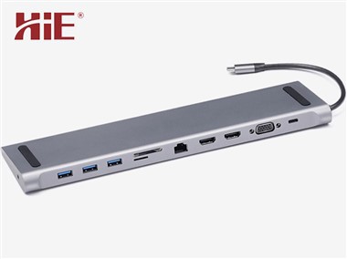 USB-C 11- في -1 محطة الإرساء